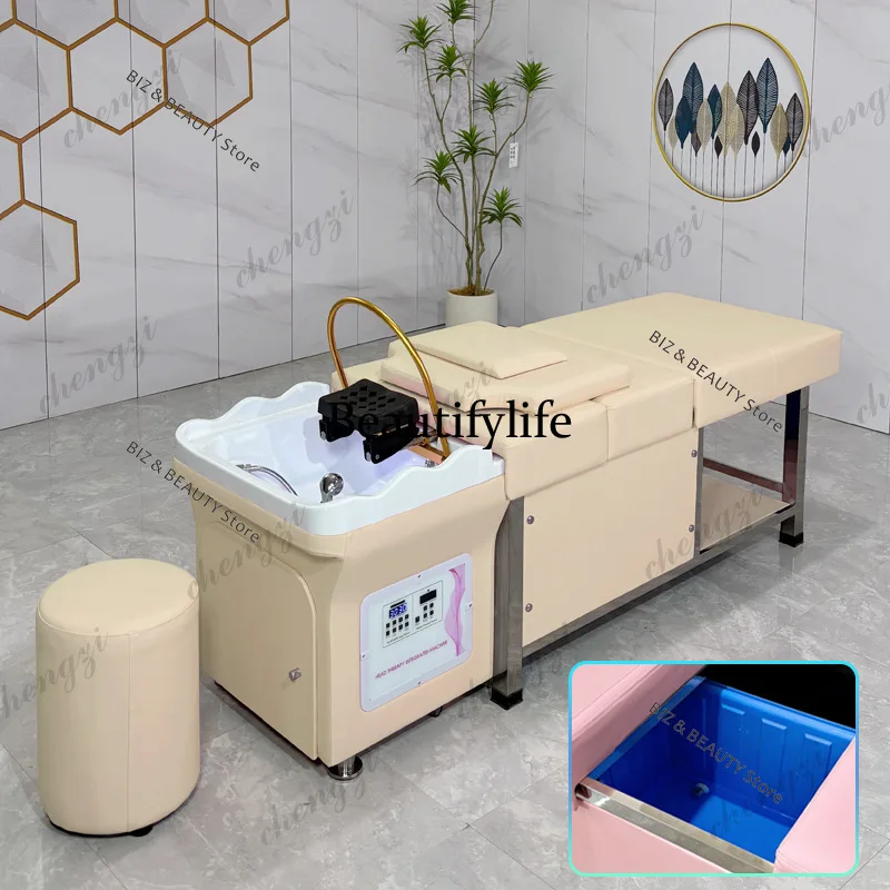 PP Head Spa Bed Special Use Shampoo Chairs Thai Simple Comfort Water Cycle Shampoo Chairs Hair Salon Fumigation