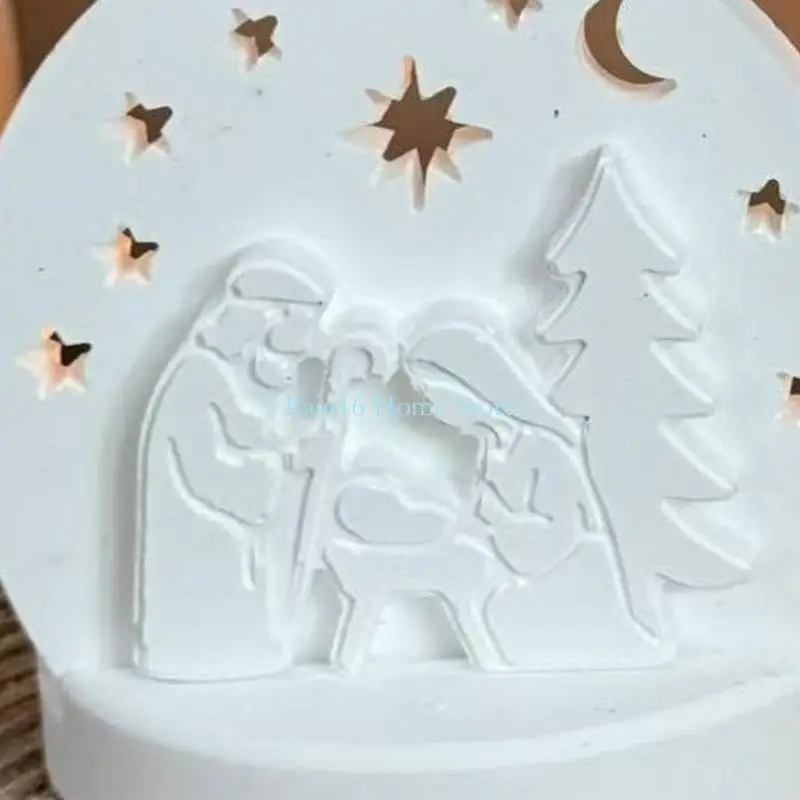 Christmas Nativity Silicone Mold Silicone Temperature Resistant for Candle Holder Holiday Decoration 02DB