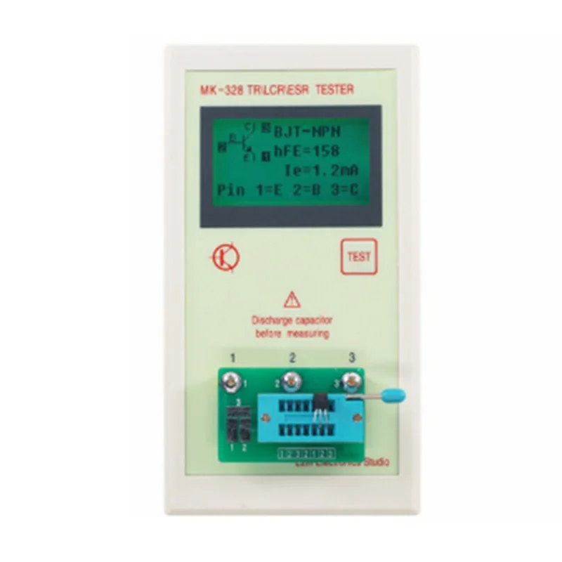 Triode Resistor Capacitor, Transistor Triode Tester, indutância, Capacitância Resistência Medidor, LCR, NPN, PNP, MOS, 328