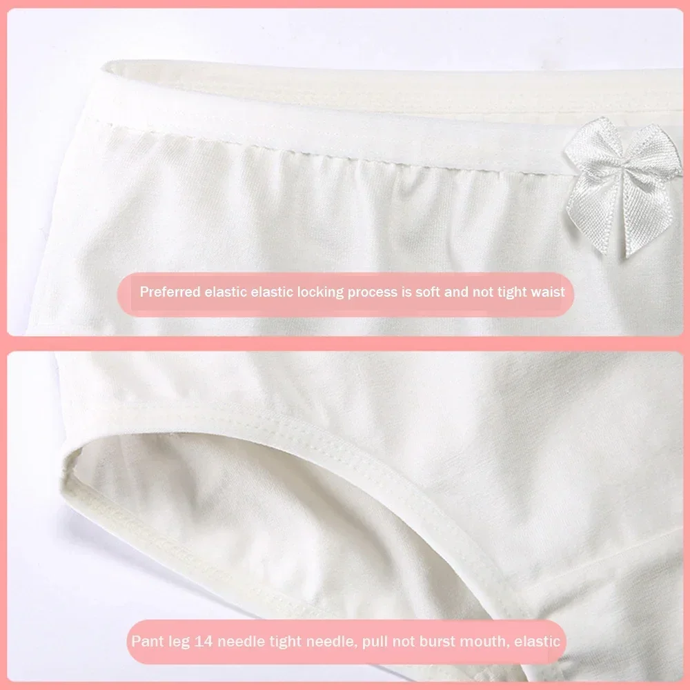 3PCS Young Girls Cotton Panties Children\'s White Briefs Dance Special Suitable For Ballet Underwear Over 8 Years Old Underpanti