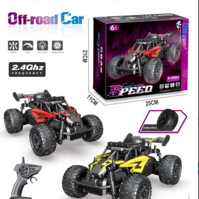 Relação de alta velocidade 1:18, novo veículo todo-o-terreno com controle remoto, tração nas quatro rodas, equipado com faróis LED, re off-road masculino