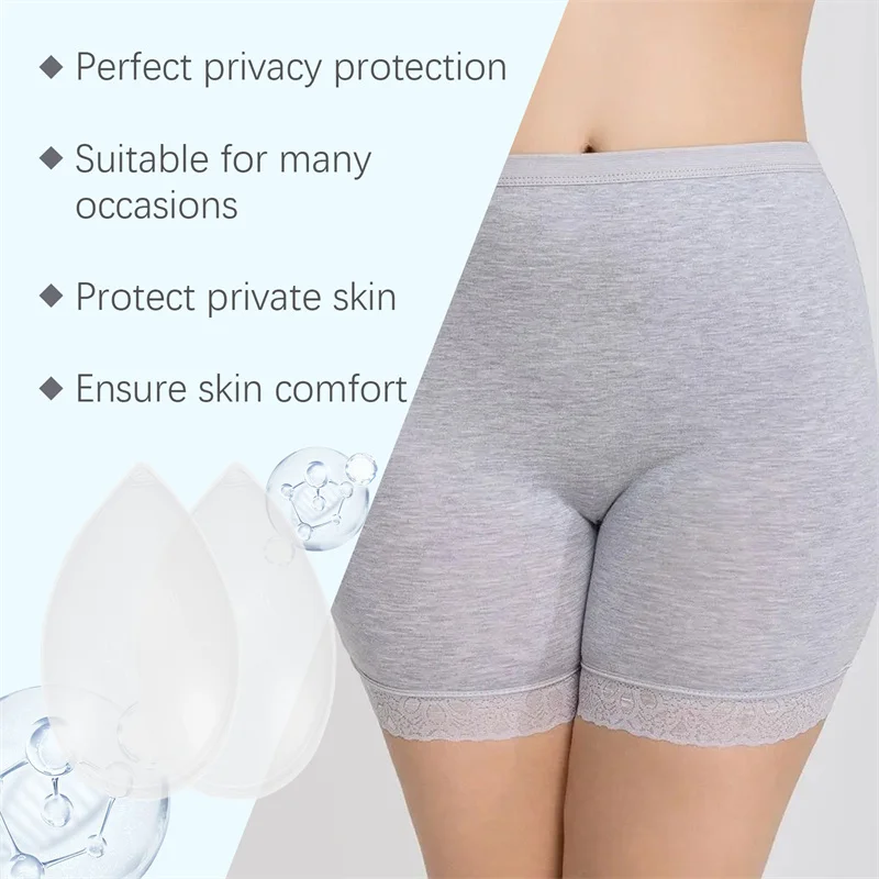 Reutilizáveis Traceless Invisible Adhesive Silicone Leggings para Mulheres, Invisible Swimwear Activewear, Almofada de capa impermeável, 2pcs