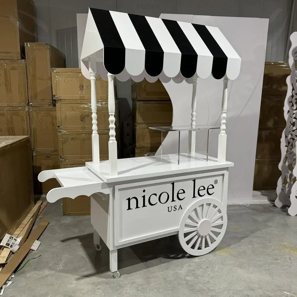 2025 FSDKX New Design Modern Birthday Party Candy Cart Wheels Reusable Style