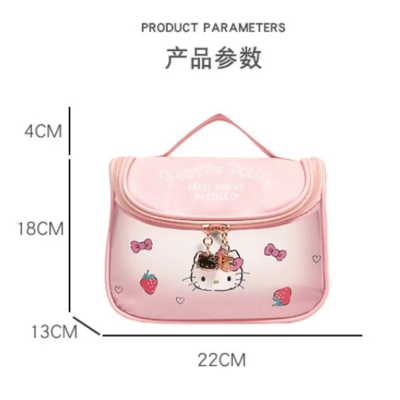 Sanrio Officially Licensed Hello Kitty Large Handbag Travel Makeup Bag Personalized Light Toiletry Bag Cute High-Capacity New