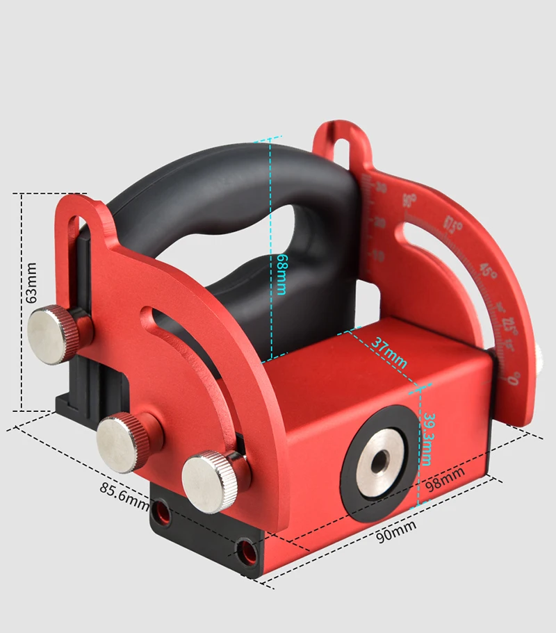 Multi-angle Pocket Hole Jig Oblique Hole Locator Drilling Tool Kit 6/8/10/12mm Dowel Jig Aluminium Joinery Woodworker DIY Tools