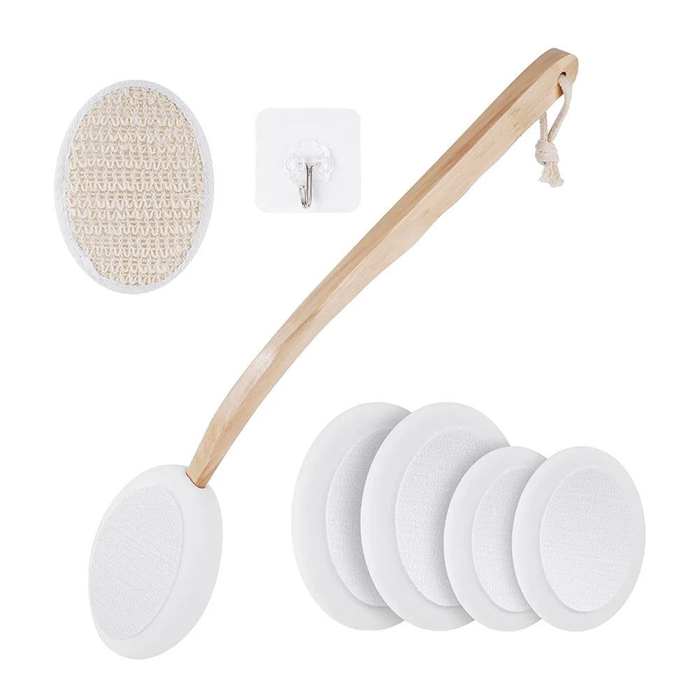 New 7/Shower Brush Long Handle Exfoliating Scrub Back Applicator Exfoliating Bathroom Brush Back Shower Cleaning Brush