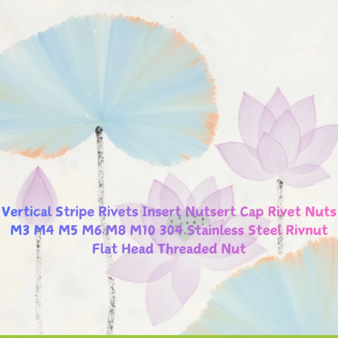 Vertical Stripe Rivets Insert Nutsert Cap Rivet Nuts M3 M4 M5 M6 M8 M10 304 Stainless Steel Rivnut Flat Head Threaded Nut