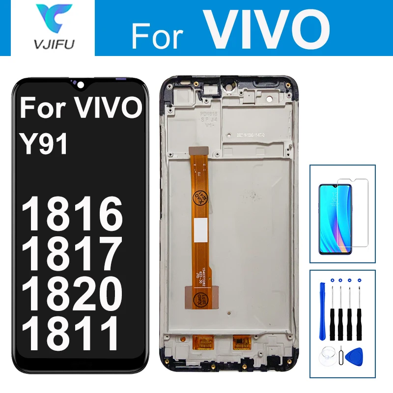 Original LCD Screen For VIVO Y91 Display Replacement Touch Screen Digitizer Assembly 1816 1817 1820 1811 with Free Repair Tools