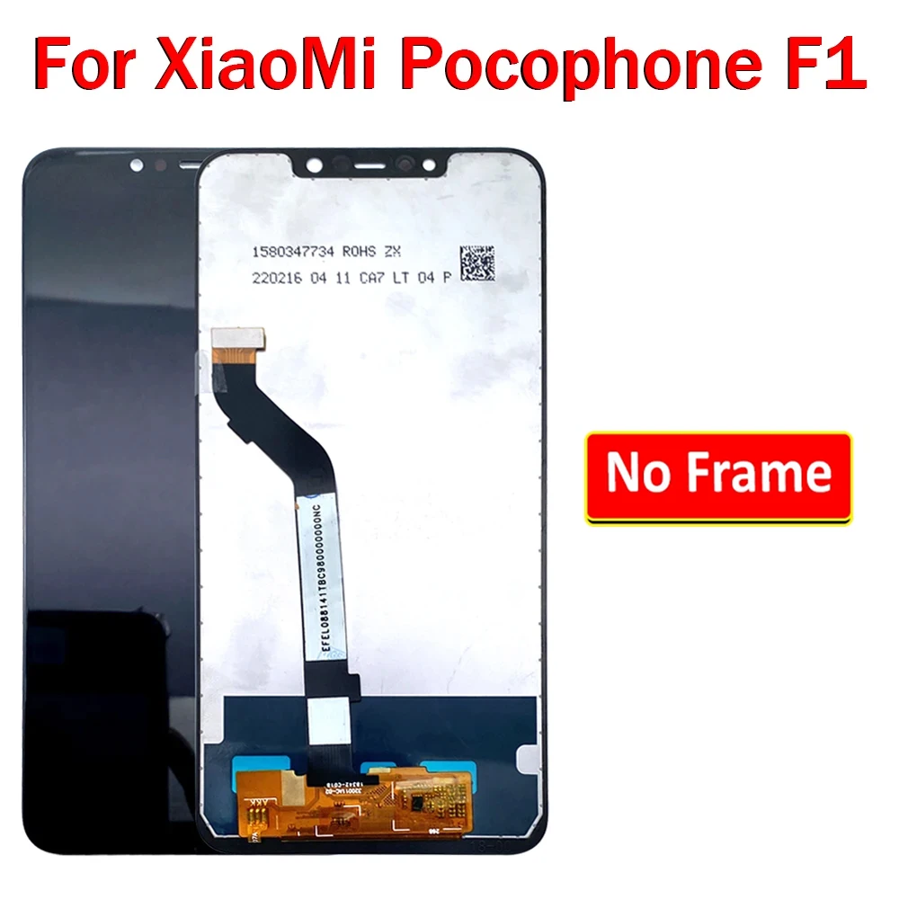 Nuovo Display dello schermo testato per Xiaomi Poco F1 LCD screen Digitizer Pocophone F1 Assembly sostituzione senza cornice