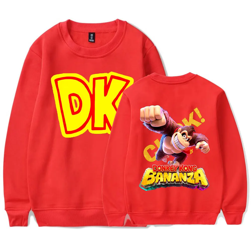 Hot Games Donkey Kong Bananza Sudadera - Jersey unisex con cuello redondo de dibujos animados para entusiastas del juego