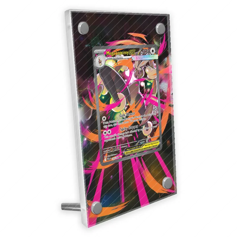 Art Display for Pokemon Lopunny Card PTCG Keychain Anime Game Collectibles Anime Merchandise Acrylic Protective Case Toys Gift