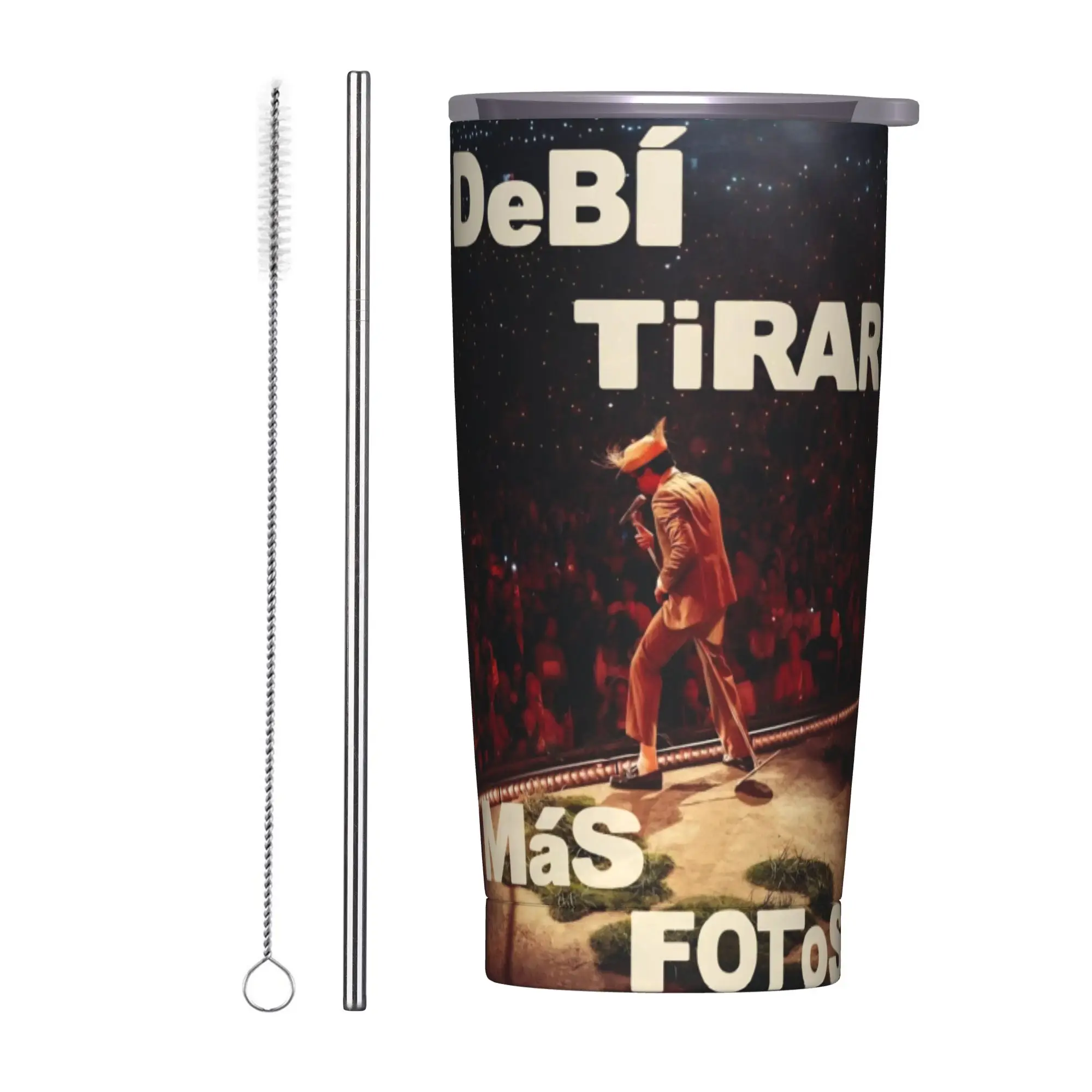 Bad Bunny DTMF Tour 2026 Tumbler Vacuum Insulated  Thermal Cup Stainless Steel Office Home Mugs Spill Proof 20oz