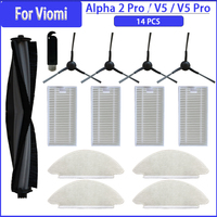 Roller Side Brush Hepa Filter Mop For VIOMI Alpha 2 Pro / V5 Pro/ V5 VXVC15-JCB-1 VXVC16-JC VXVC23 Robot Vacuums Accessory Part