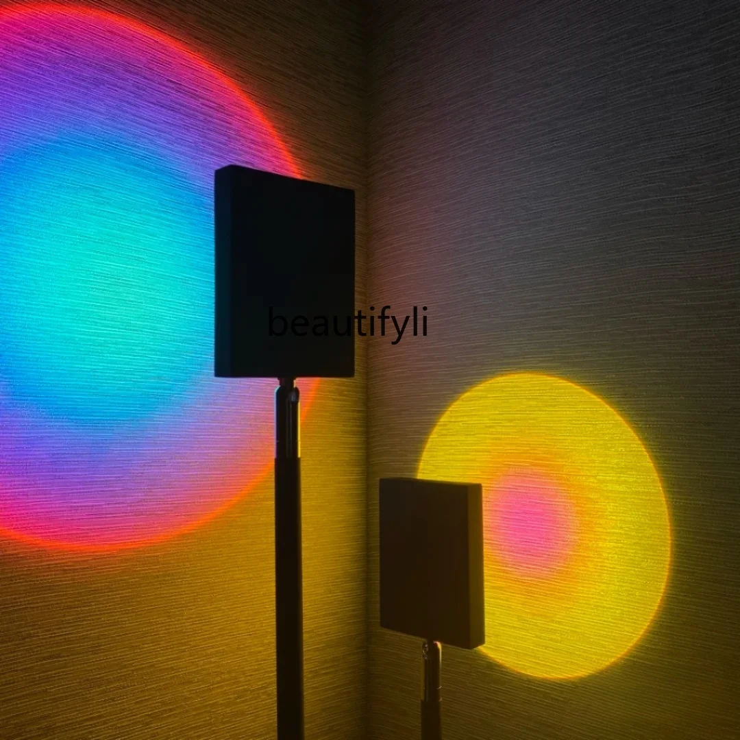 Living Room Bedroom Atmosphere Aurora Color Light and Shadow Floor Lamp