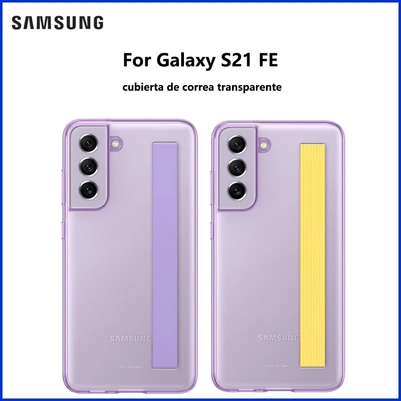 

Original Samsung Galaxy S21 FE 5G Clear Slim Strap Cover S21FE Slim Strap Cover Cover EF-XG990