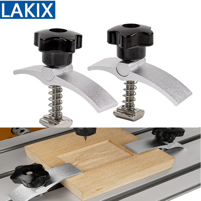 طقم مشبك تثبيت صغير مكون من قطعتين من T-Track، متوافق مع آلات التوجيه CNC 3018، 3018-PRO/ 3018-PROVer/ MX3 #1