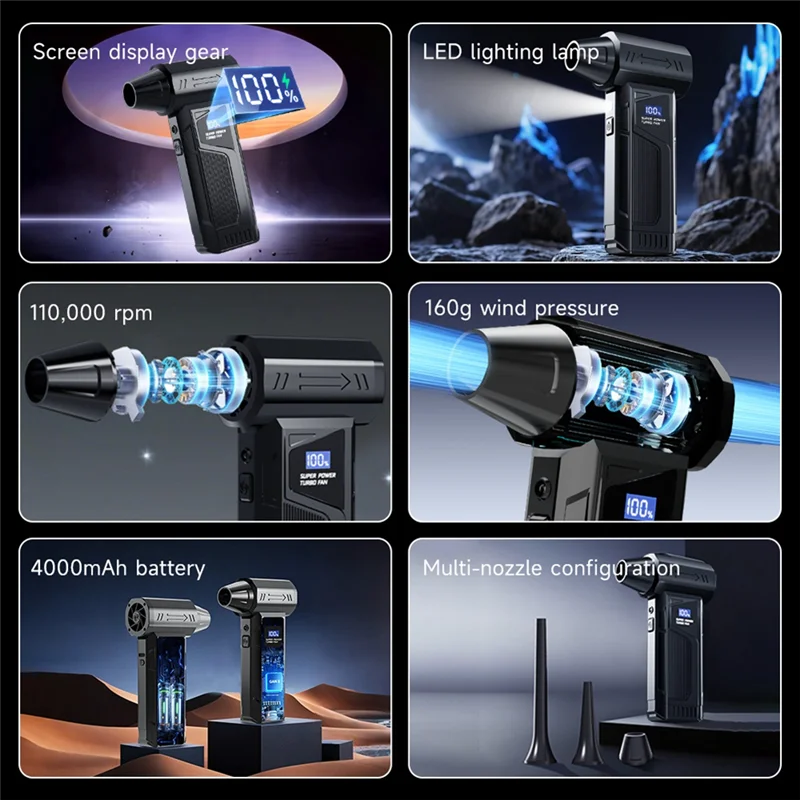 

ABKW-Бесщеточный двигатель Турбоструйный вентилятор Воздуходувка Пылесос Жестокий вентилятор Супер мощный Сильный выдув ветра