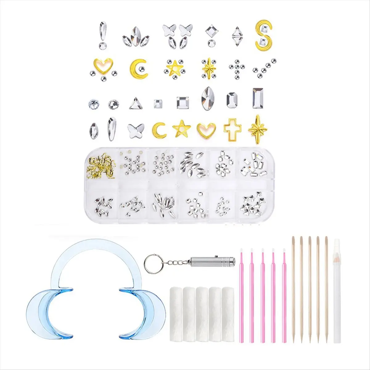 [NEW] Tooth Gem Kit DIY Teeth Crystals Jewelry Kit Fashionable Teeth Gems Kit Artificial Crystal Tooth Ornaments