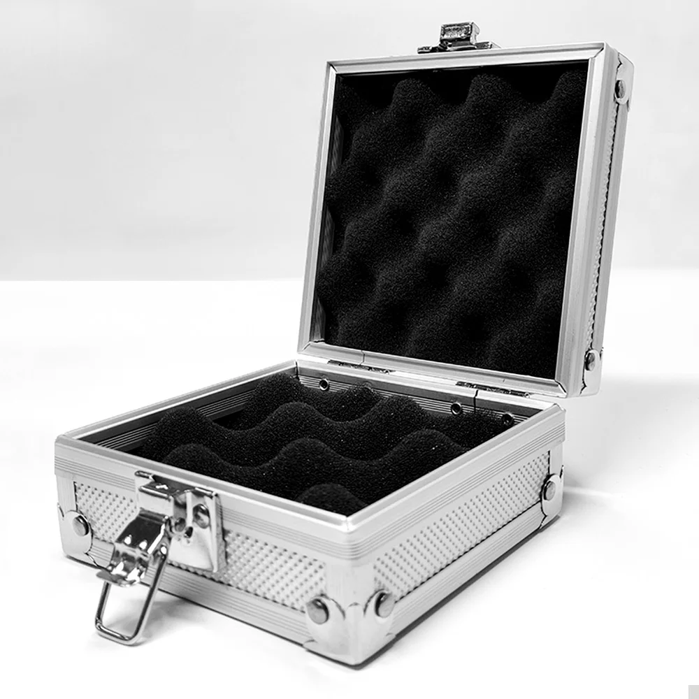Aluminum Tattoo Machine Carry Case with Foam Padding Portable Shockproof Tattoo Accessories Storage Box for Tattoo Artists