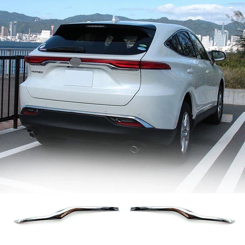 For Toyota Harrier Venza 2020 2021 Chrome Rear Trunk Lid Cover Trim Tailgate Strip Back Door Boot Garnish Accessories