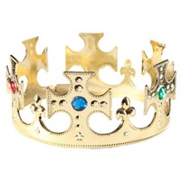 PESENRA  Royal Dress Accessories Gold King Cross Crown