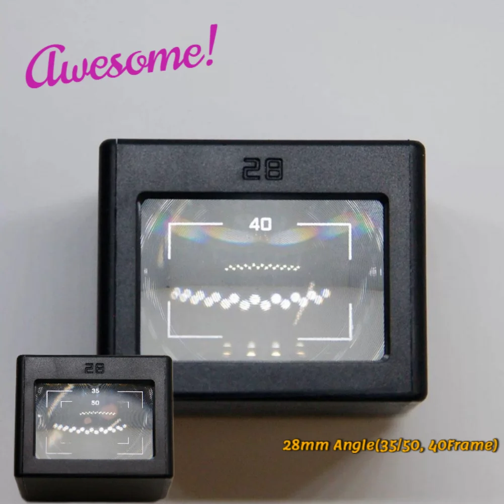

28mm Optical Waist-level Viewfinder With 35/50 40 Frame Lines Adjustable Shoe Foot Offset HD Optical Glass Camera Accessories