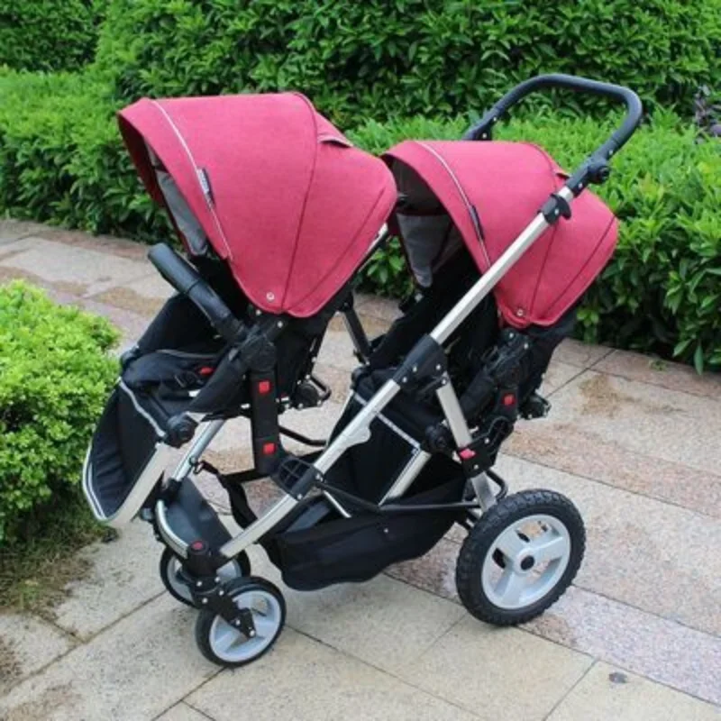 Twin Baby Stroller  Foldable, Two-way  Multifunctional Twin Baby Stroller,High View Baby Stroller Adjustable Armrests