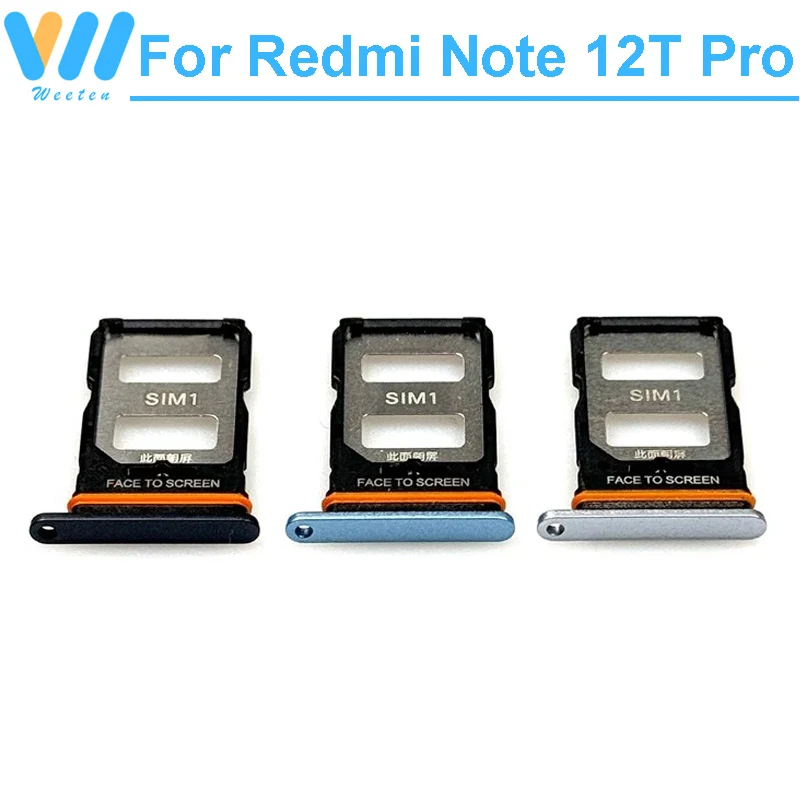 For Xiaomi Redmi Note 12T Pro Sim Card Tray Sim Card Reader Holder SIM Card Slot Replacement Repair Parts