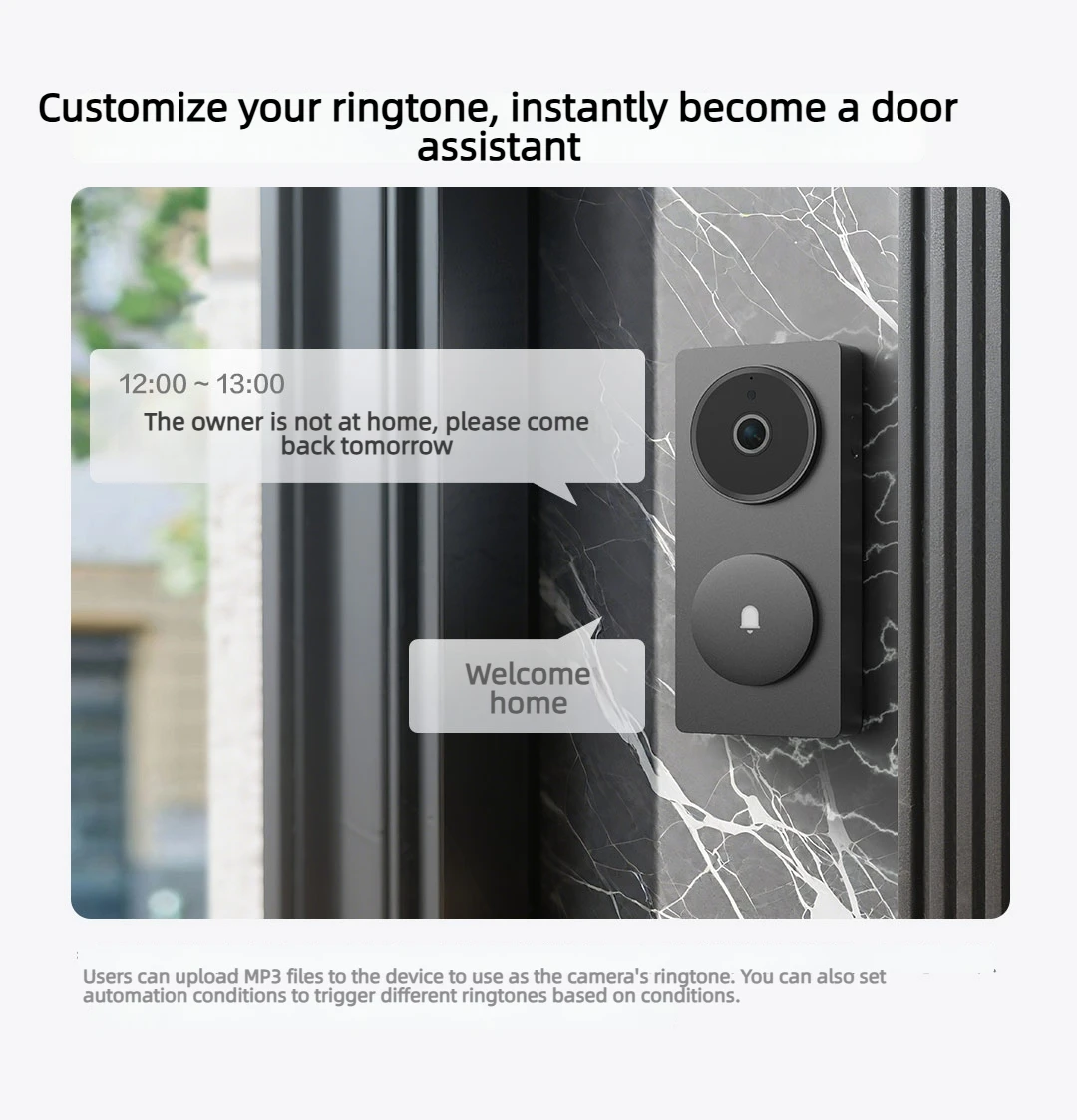 Original Aqara G410 Video Doorbell Smart Hub Gateway 2K WiFi 2.4GHz/5GHz Zigbee/Thread AI Face Recognition For Apple HomeKit APP
