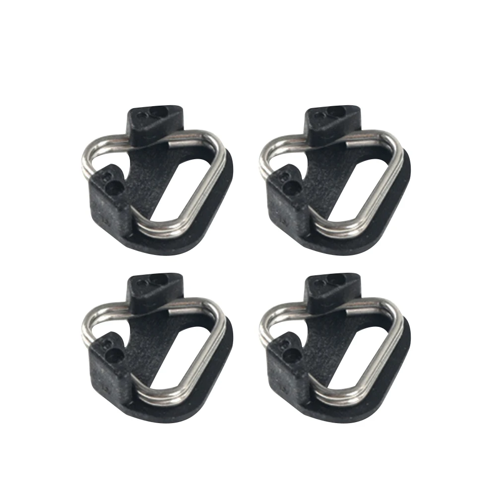

4 PCS Triangle Ring Strap Stainless Steel Buckle Camera Metal Adapter for Black