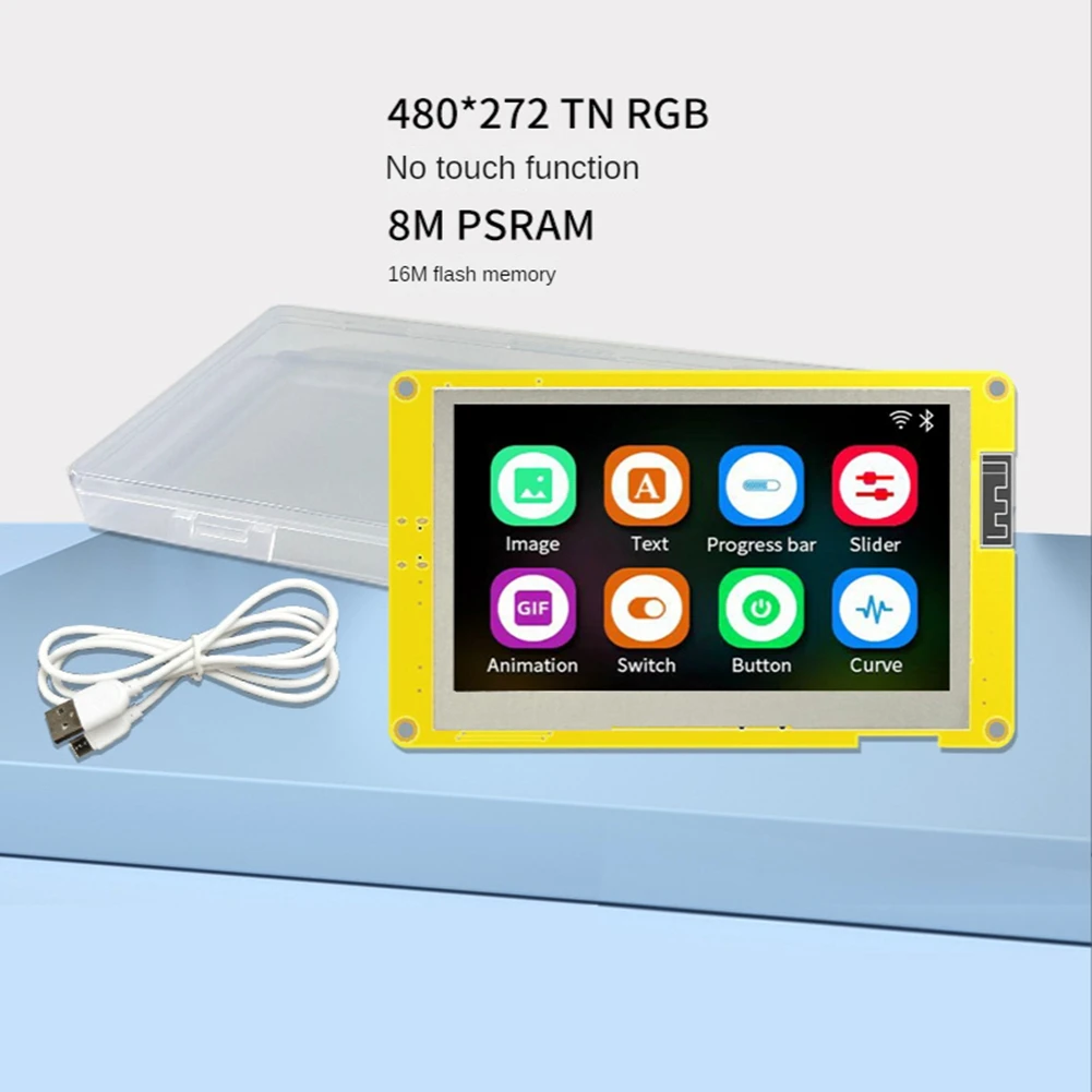 ESP32-S3 HMI 8M PSRAM 16M Flash 4.3 Inch RGB LCD TFT Module Voor Arduino LVGL WIFI & BLE Smart Display