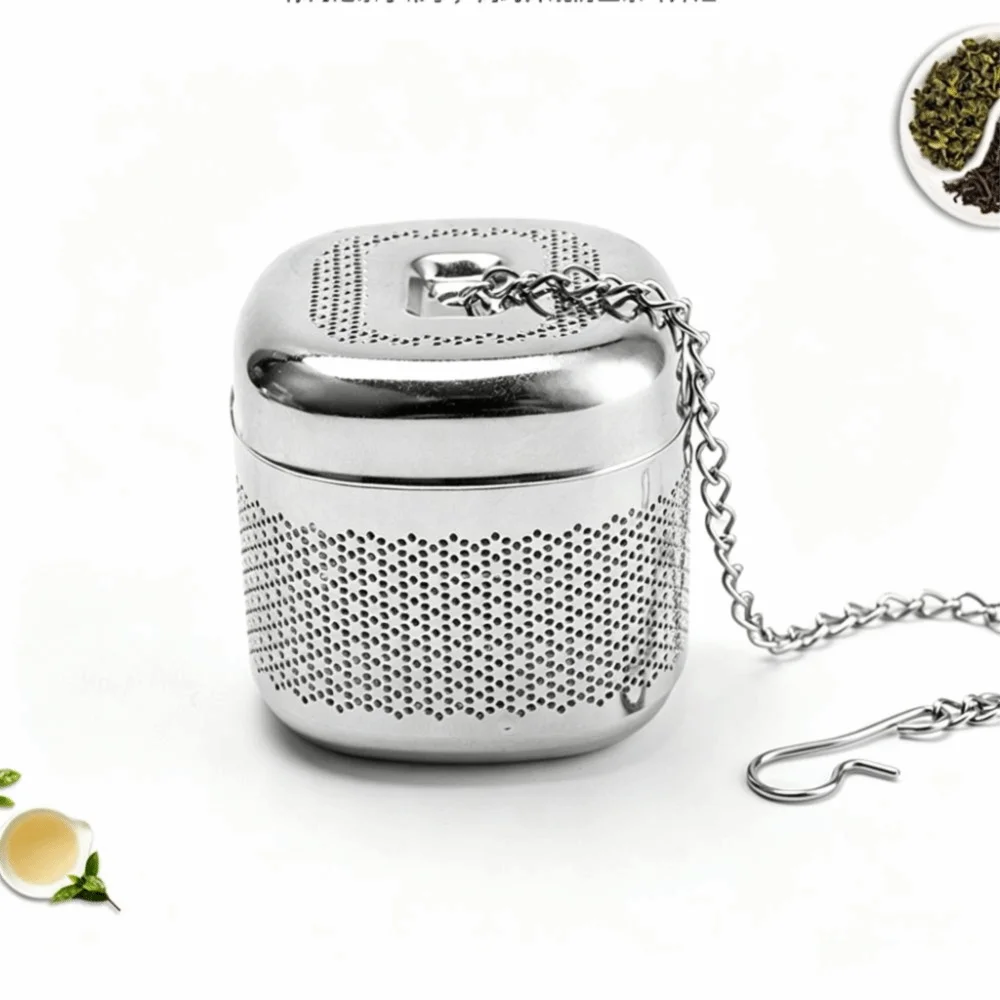 Extended Chain Hook Stainless Steel Tea Infuser Ball Brew Tea Extra Fine Mesh Loose Tea Steeper Mesh Filter Strainer Ball Shape