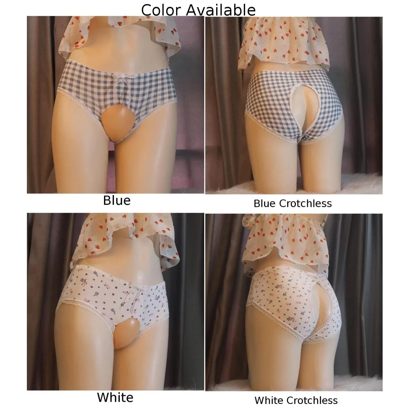 Men Gaff Panties Shaping Briefs Crossdress Underwear Sissy Panties Low Waist Male Lingerie Low Rise T-Back Briefs