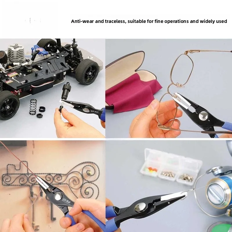 SH-165S Soft Touch Slim Needle Nose Pliers – Non-Marring Jaws for RC Models, Jewelry & Electronics