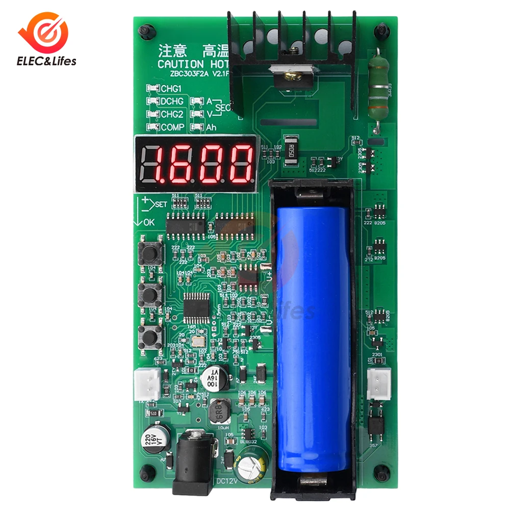 DC 12V 1A 18650 Lithium Battery Electronic Load Tester Automatic Charging And Discharging Capacity Monitor Discharge Test