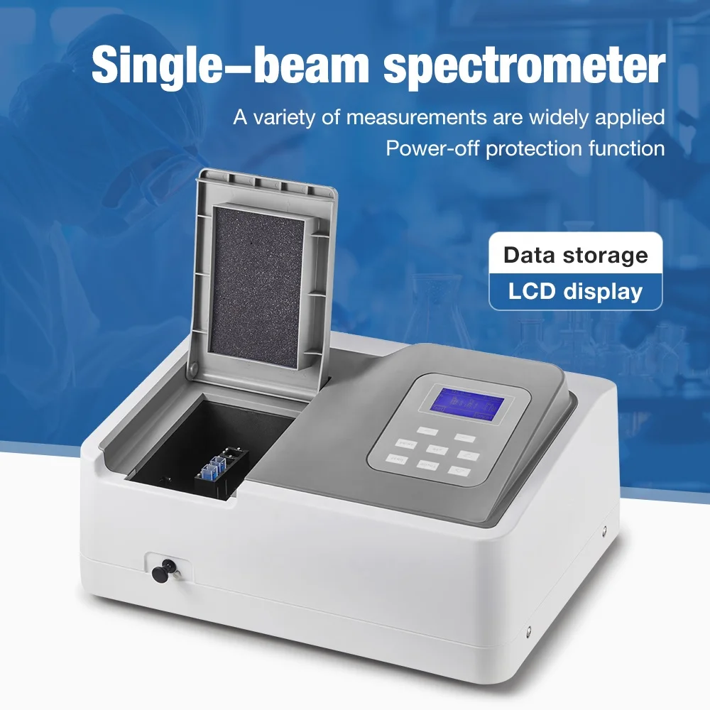 Single Beam Spectrophotometer Laboratory Analytical Spectrophotometry Equipment Digital Optical Spectrometer