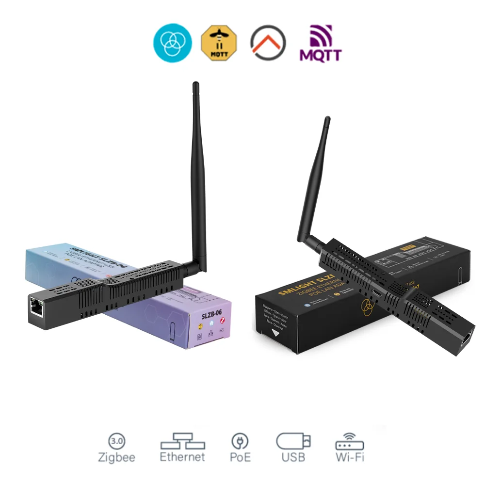

SLZB-06/M/P7 Координатор шлюза Zigbee 3.0 с PoE Ethernet/USB/WiFi мостом, совместимый с Zigbee 2MQTT, домашним помощником, ZHA