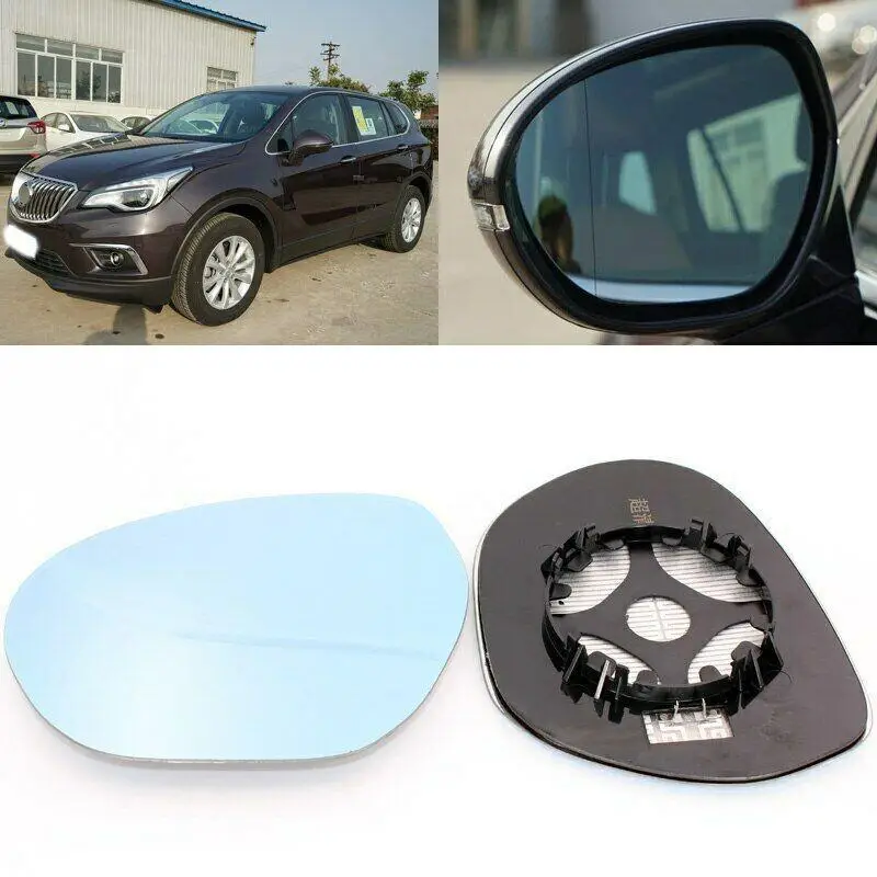 

For Buick Envision 2014-2017 Heating Blue Lens Large Vision Rearview Mirror Wide Angle Blue Glass Anti-Glare Turn Single Lamp