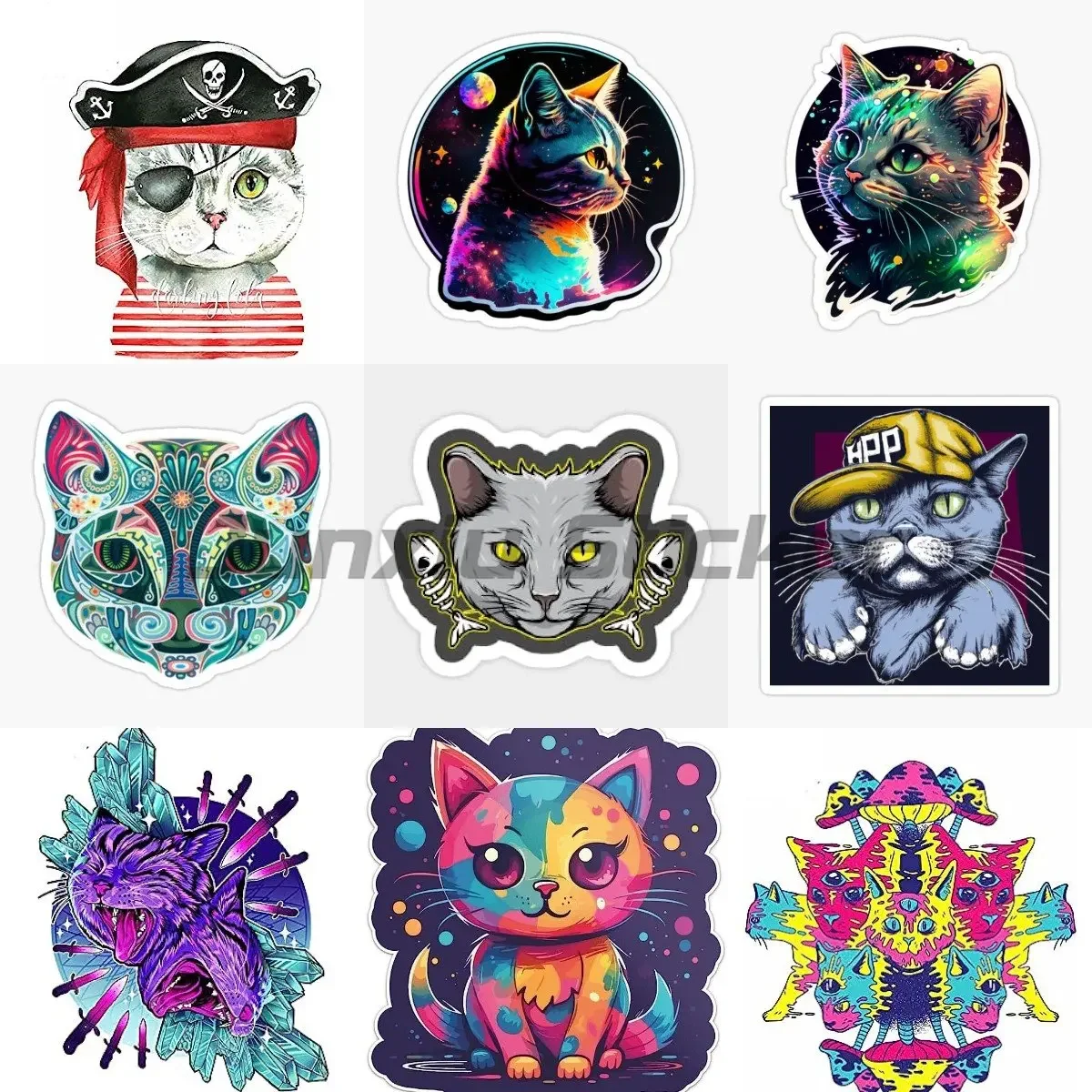 

Cute Cat Sticker Laptop Meme Stickers Aesthetic Car Motorcycle Logo Decal Laptop Phone Tablet PVC Decor Decals Stickers