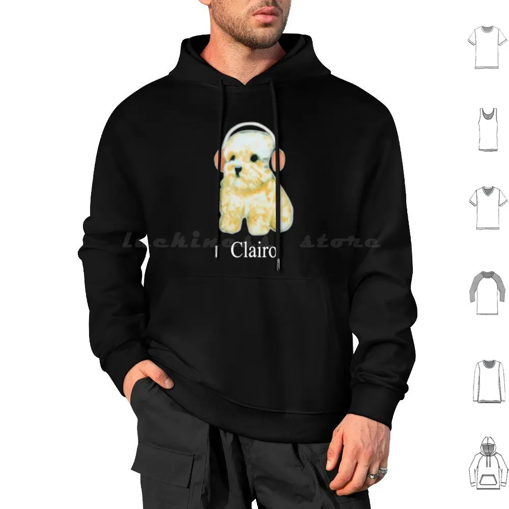 Clairo Dog-Clairo Dog With Headphones Puppy Hoodie cotton Long Sleeve Clairo Dog Clairo Dog With Headphones Puppy Puppy