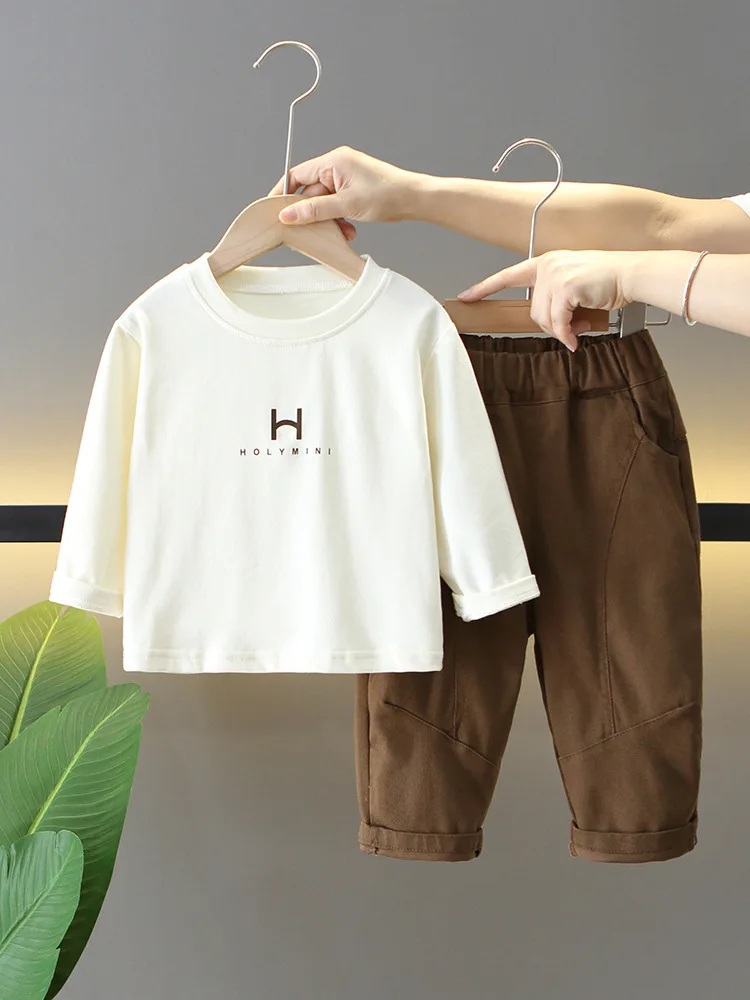 Children Clothing Suit Fashion Kids Outfit Boys Knitted Cardigan+T-shirt+Pants 3-Piece Set Cotton Casual Comfort clothing 1-6Yr