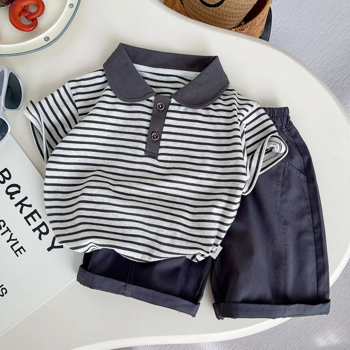 Boys Polo Shirts Clothes Sets Summer Children Cotton T-shirts Short Pants 2pcs Casual Suit Baby Shorts Tracksuits Kids Outfits 5