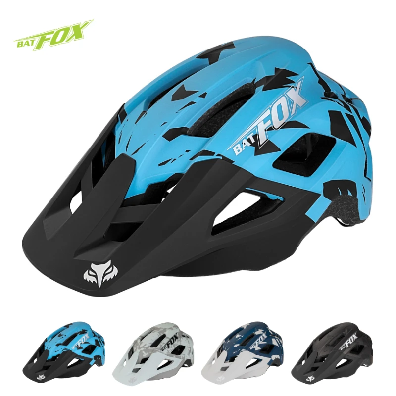 

BATFOX Blue Men's Helmet Cycling MTB Bicycle Helmet capacete ciclismo Ultralight Mountain Racing Bike Helmets casco ciclismo