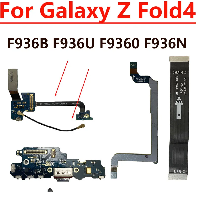 Signal Main Charging Port Board Socket Flex Cable For Samsung Galaxy Z Fold 4 F936 F936B F936U F936N F9360