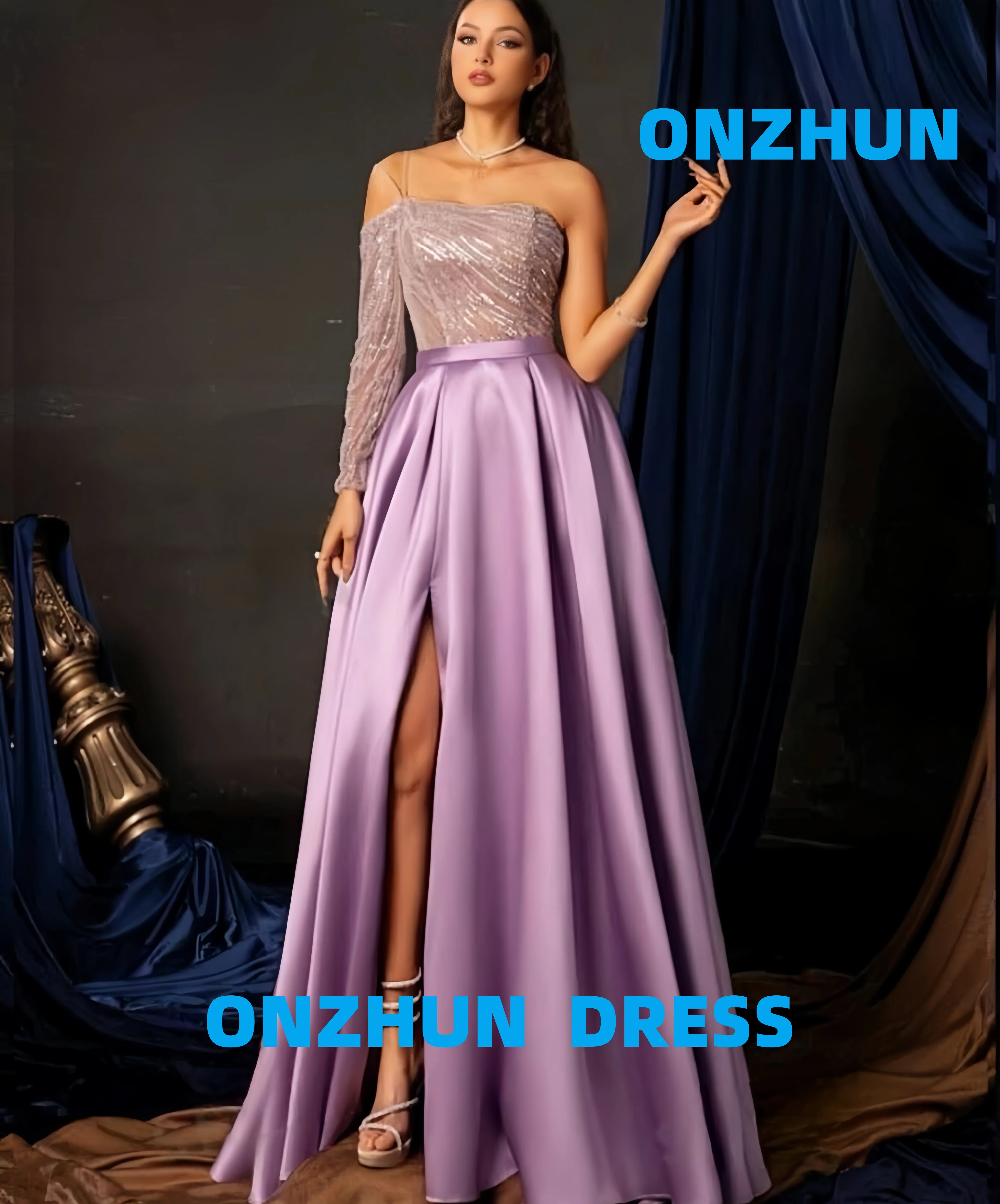 

Элегантные роскошные вечерние платья трапециевидной формы без бретелек с длинными рукавами по индивидуальному заказу, женские вечерние платья, современные вечерние платья