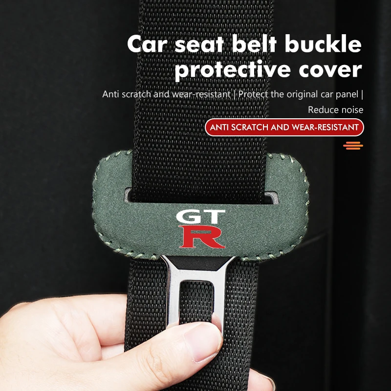 Car Seat Belt Buckle Protector Button Case Anti-Scratch Cover For Nissan GTR NISMO JDM R32 R33 R34 Teana Skyline Kawasaki view 5