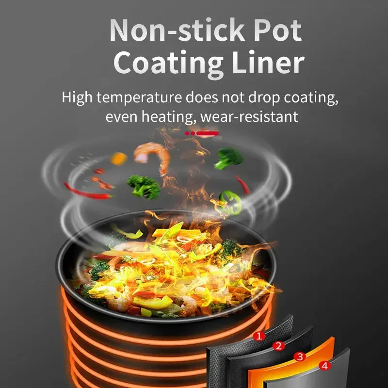 Commercial Automatic Stir‑Fry Cooking Machine, Non‑Stick Auto‑Stir Food‑Cooking Equipment for Restaurant Kitchen