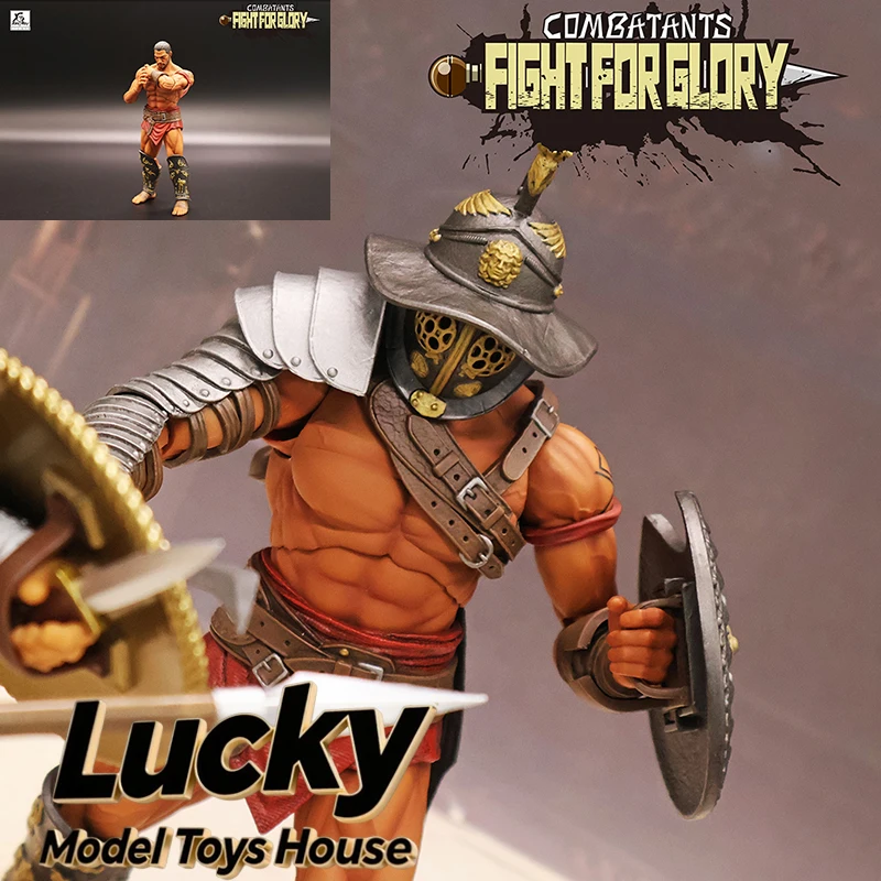 XesRay Combatants Fight For Glory 019 Medocus 1/12 Roman Gladiator Safehelmet Shield Ornament 6inch Tough Guy Brave Warrior Toys