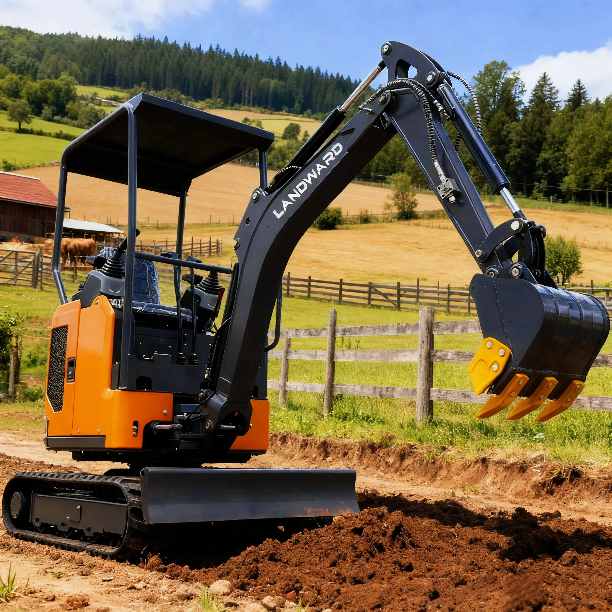 

1.8 Ton Small Hydraulic Excavator CE EPA Diesel Powered Bagger 2500 KG Agricultural Crawler Mini Digger Kubota Engine Customized