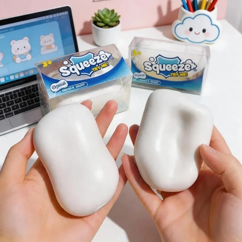 Soap Squishy Stress Ball Realistic Soaps Squishies Stress Relief Toy, Sensory Fidget Calming Squeeze Gift